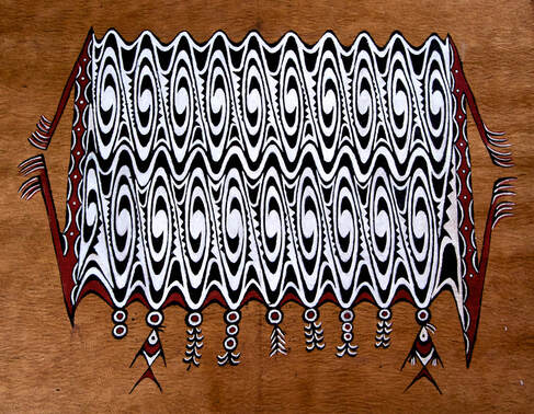 agus ongge swirls of lake asei sentani 2011 35 x 41 5