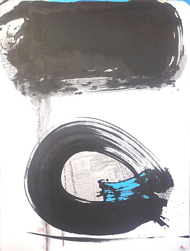 tamir transmigration series a drop of water makes the oean chinese ink on rice paper 120 x 90 cm 2023 copy orig