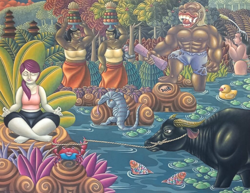 Gede Sayur Sacred Vibrations Acrylic on Canvas 140 x 180cm 2023