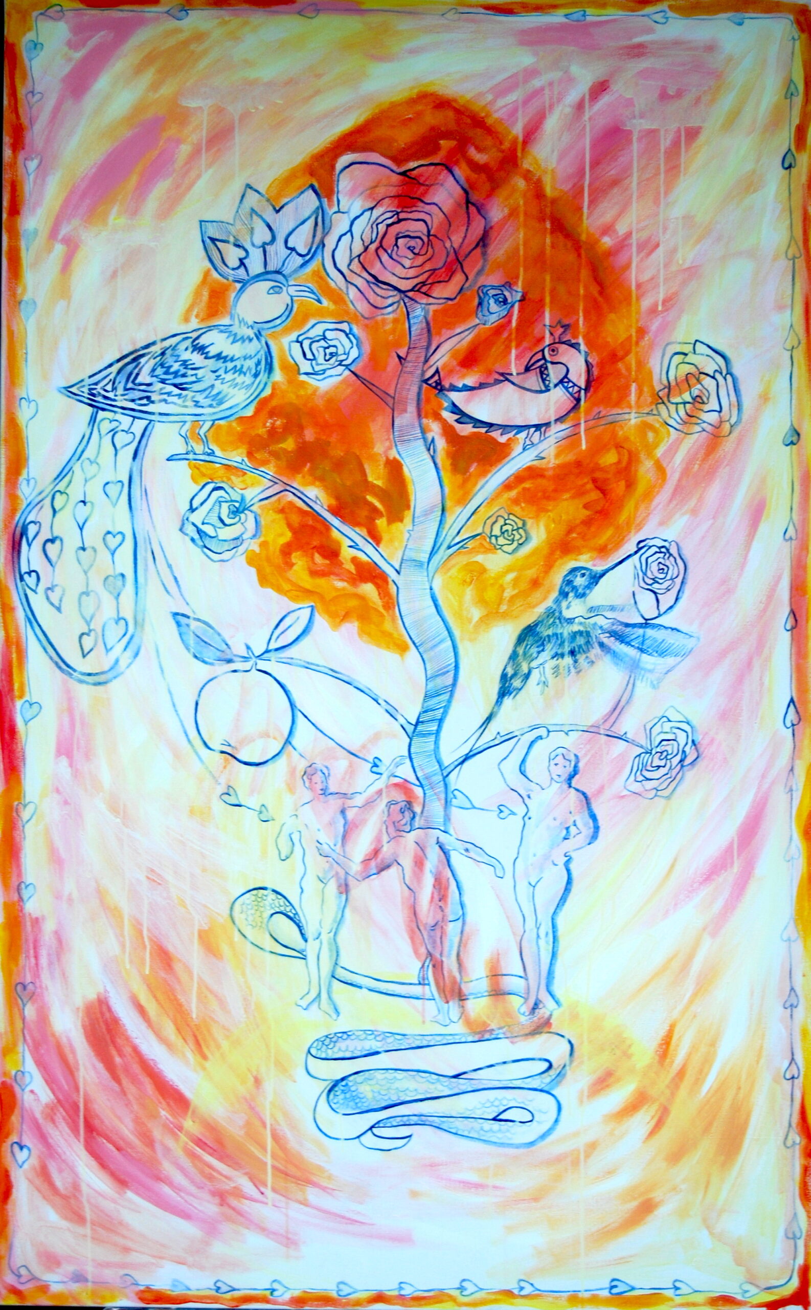 5. Thorn Tree Blooming Acrylic on Linen 160cm x 100cm 2009 KReedy