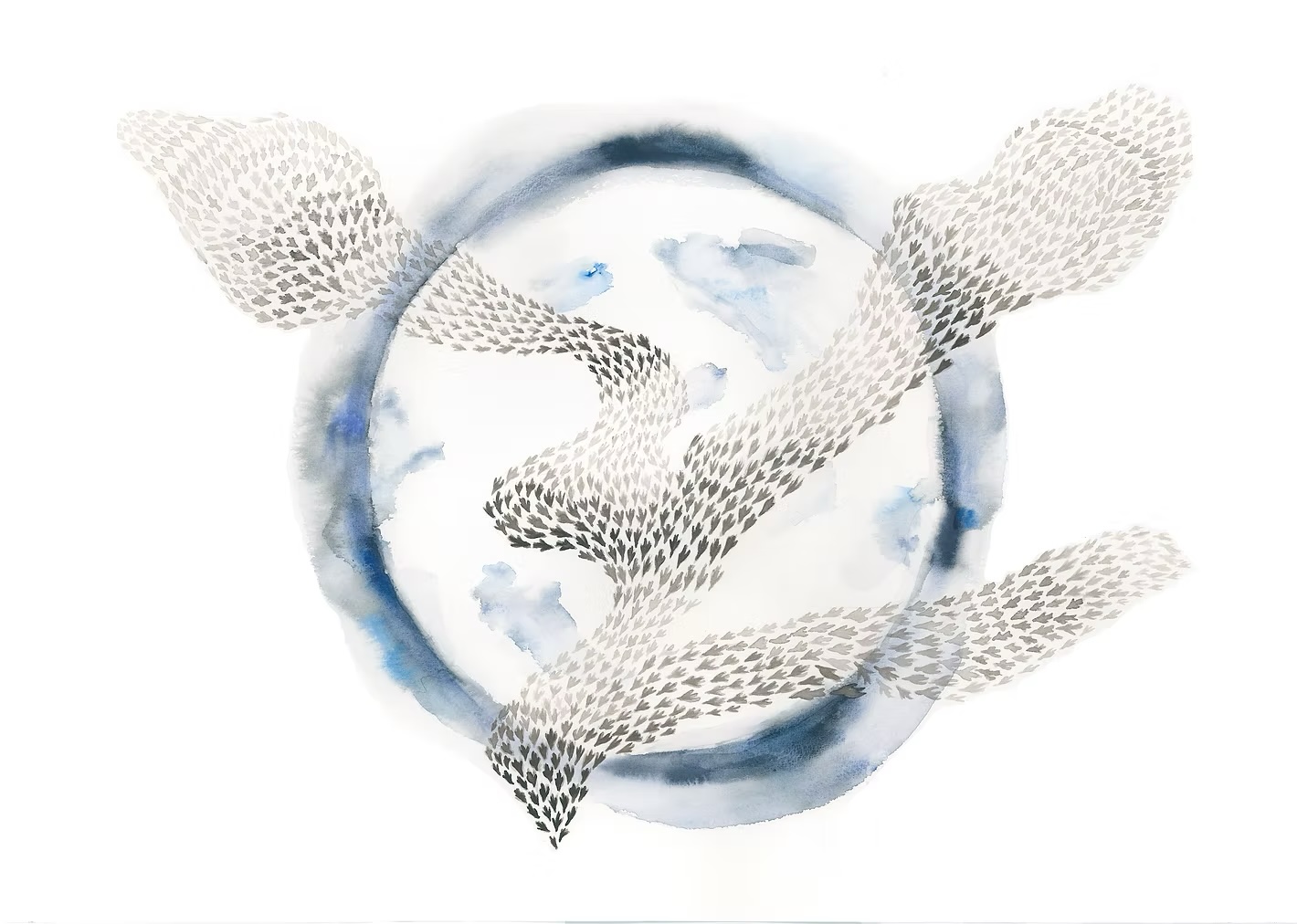 Cassy Oliphant, Murmuration, Giclee print, 29.7 x 42 cm